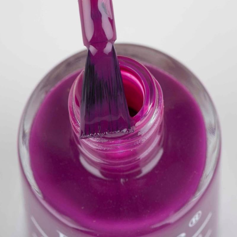 DeBelle Gel Glossy Finish Nail Polish Luxe Lotus (Dark Purple), 8 Ml - Enriched With Natural Seaweed Extract, Cruelty Free, Toxic Free