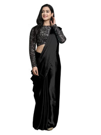 Regolith Designer Sarees for Women 's  Georgette ready to wear sarees for women With Fancy Saree Blouse Piece