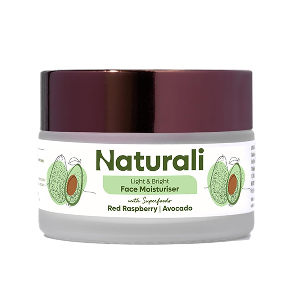 Naturali Face Moisturiser | Sweat-free Moisturisation | Sun Protection | Lightweight | Non-sticky | Non-greasy | Non-comedogenic | Fast Absorbing | 30ml