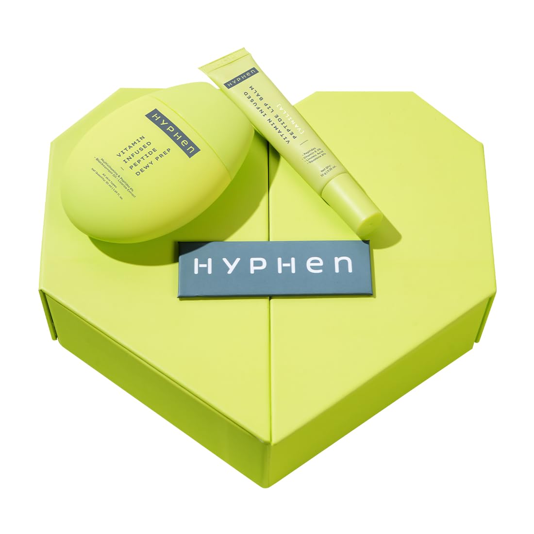 Hyphen Gift Set For Women And Men|Vitamin - Infused Peptide Heart Gift Kit|Visible Dewy Glow & Moisturized, Juicy Lips|Gift Set For Special Occasions For Him/Her, Green, 1