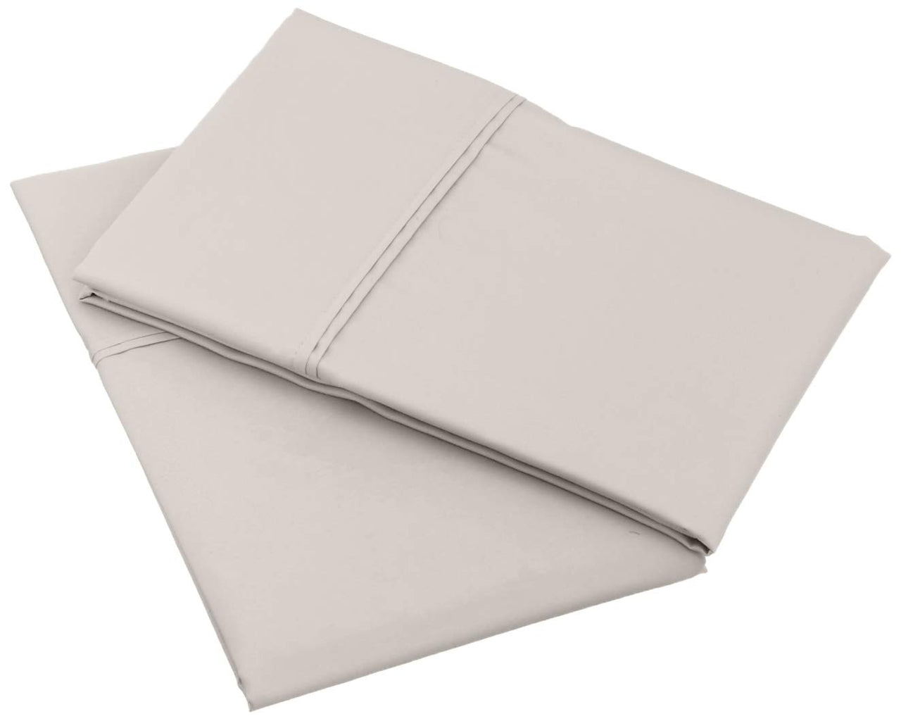 Basics 400 Thread Count Cotton Pillow Cases, King, Set of 2, Stone Gray, 40" L x 20" W, Pillows Not Included
