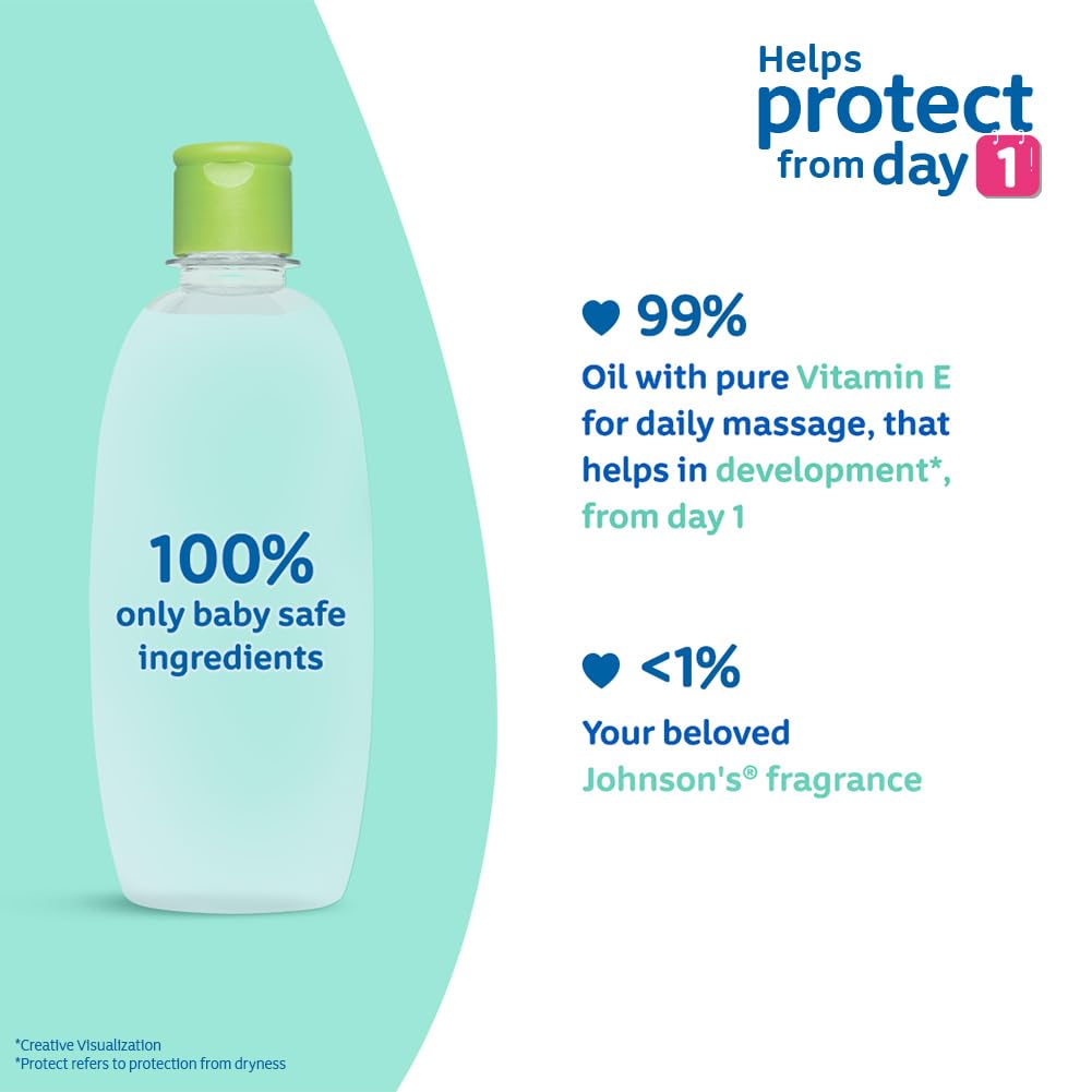 Johnson's Baby Hair Oil 200ml (Pack of 2)