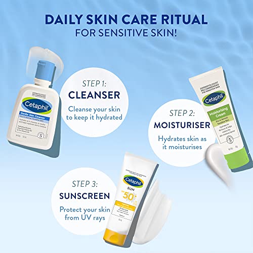 Cetaphil Face Wash Gentle Skin Cleanser for Dry to Normal, Sensitive Skin, 125 ml Hydrating Face Wash with Niacinamide, Vitamin B5 (Pack of 2)