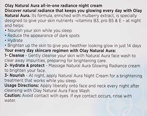 Olay Natural White Night All In One Fairness Cream With Mulberry Extract, 50 g