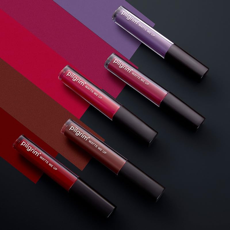 Pilgrim Liquid Matte Lipstick - Kinky Pink | Lipstick for Women with Hyaluronic Acid & Spanish Squalane | Transferproof, Long Lasting & Non Drying with Hydrating Ingredients 3gms