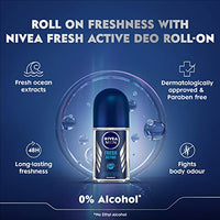 Nivea Fresh Active Deodorant Roll On For Men, 50ml (Pack of 2)