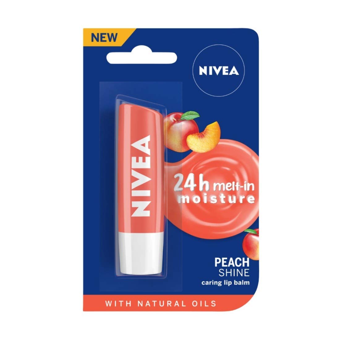 NIVEA Lip Balm, Soft Rose, 4.8g And NIVEA Lip Balm, Fruity Peach Shine, 4.8g