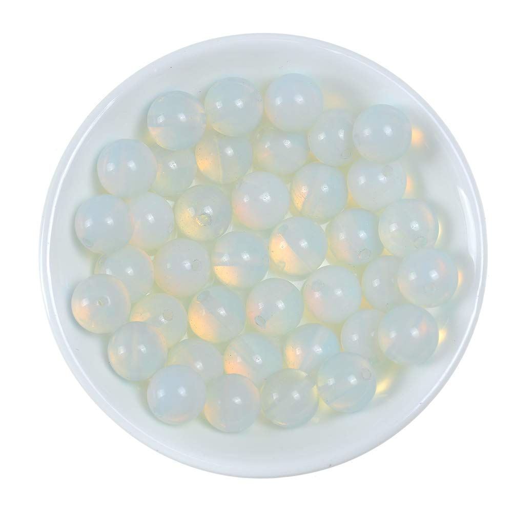 Natural Stone Beads 4mm Opal Gemstone Round Loose Beads Crystal Energy Stone Healing Power for Jewelry Making DIY,1 Strand 15"