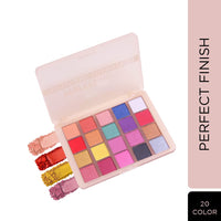 Seven Seas Perfect Finish Professional Eyeshadow Pigmented Colors | Long Wearing And Easily Blendable Eye Makeup Palette | Multicolor - 25Gm | Shimmery & Glitter Finish (Skin)