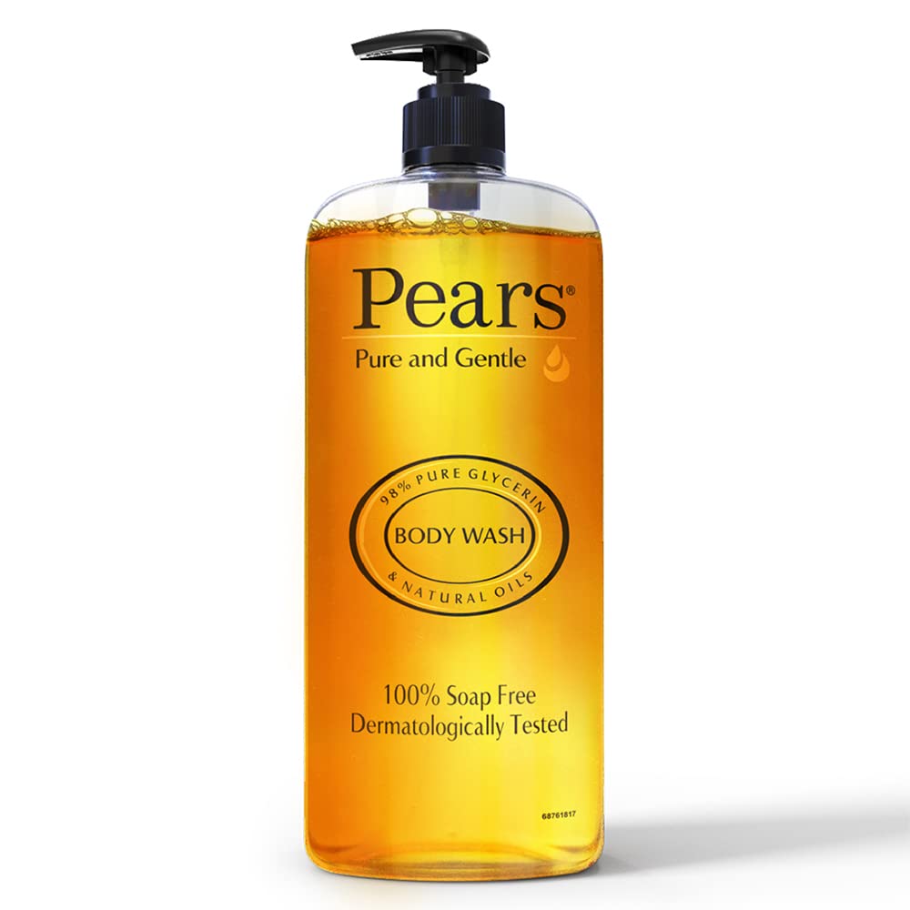Pears Pure & Gentle Shower Gel SuperSaver XL Pump Bottle, 750 ml & Pears Naturale Detoxifying Aloevera Bodywash, 250 ml