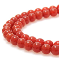 MJDCB 7A Natural Darker Red Agate Gemstone Loose Beads Round 6mm Crystal Energy Stone Healing Power for Jewelry Making
