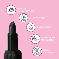 Iba Must Have Black to Pink PH Lipstick, 3.5g | Moisturizing & Long Lasting | Glossy Finish | Enriched with Vitamin E & Argan | Halal Certified & Vegan Makeup