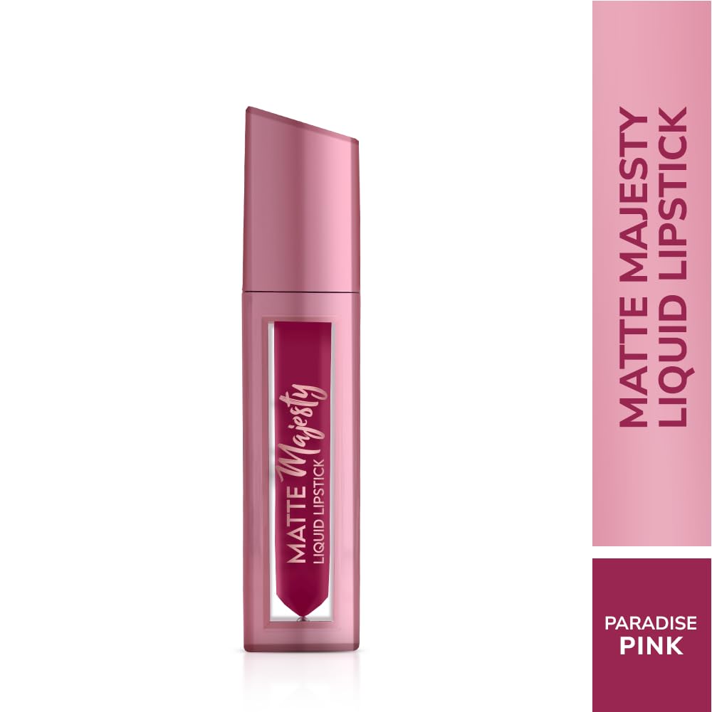 MATTE Majesty Liquid Lipstick Smudged Proof Long Lasting Highly Pigmented Water Proof Matte Liquid Lipstick (Paradise Pink)