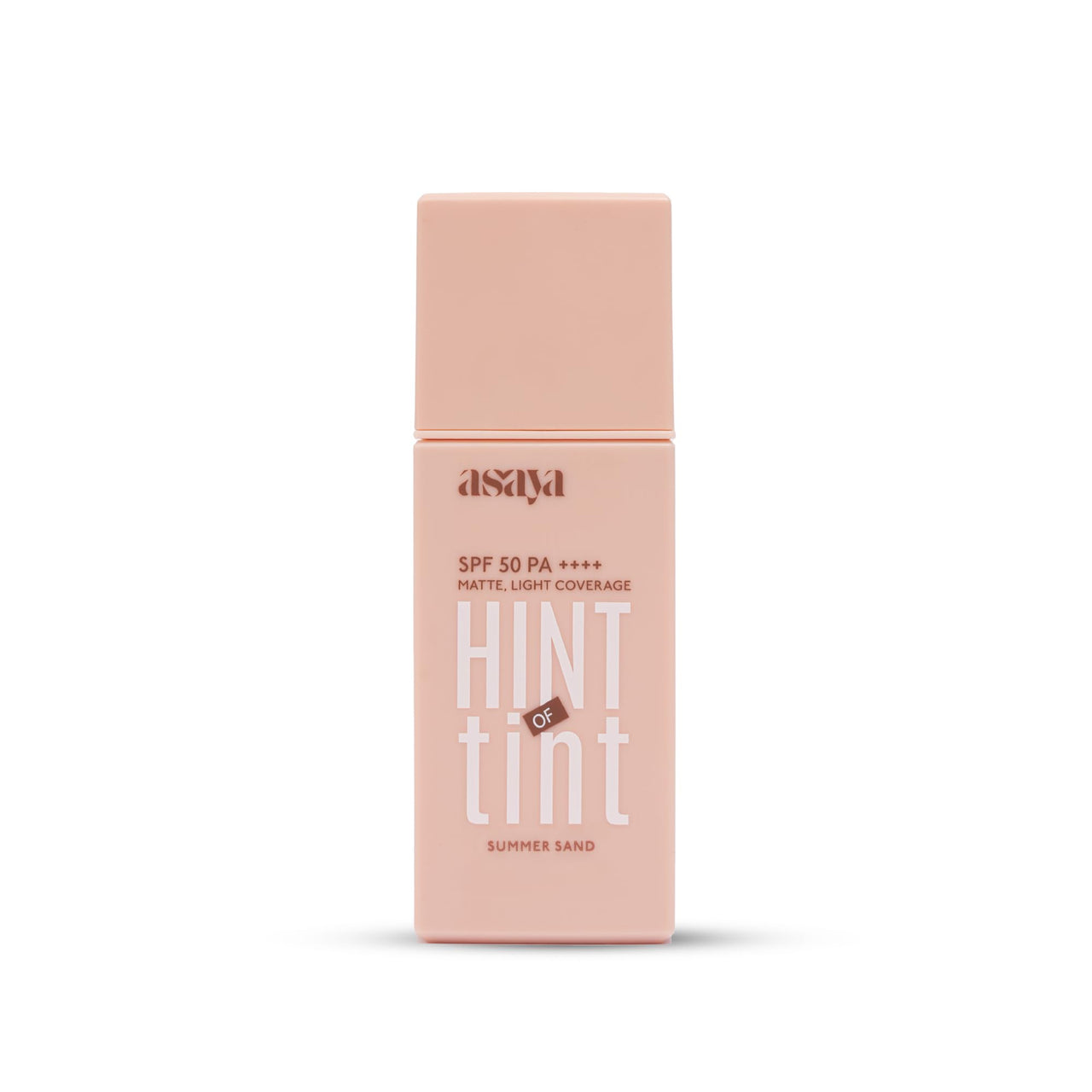 Asaya under one sun hint of tint tinted sunscreen 50SPF PA++++matte light coverage summer sand 40ml