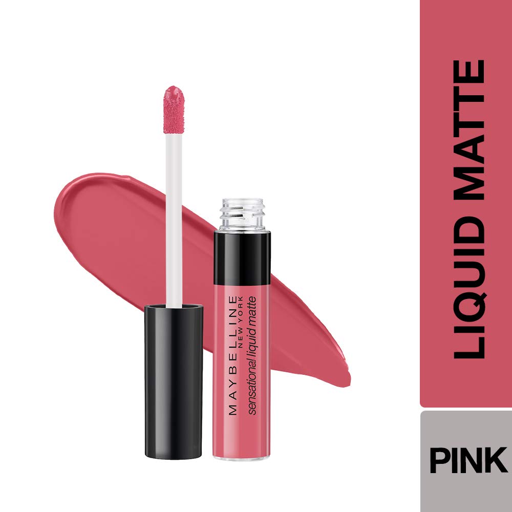 Maybelline New York Lipstick, Matte Finish, Non-Sticky and Non-Drying, Sensational Liquid Matte, 04 Easy Berry, 7ml