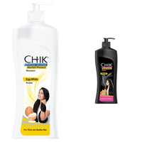 Chik Hairfall Prevent Egg Shampoo, 340ml And Chik Thick & Glossy Black Shampoo, 340ml