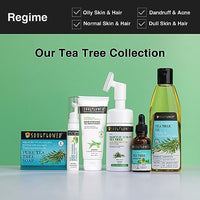 Soulflower Tea Tree Essential Oil for Skin, Hair, Face, Acne Care, Dandruff | Ecocert Certified Organic 100% Pure, Natural, Undiluted Therapeutic Grade | 15ml -