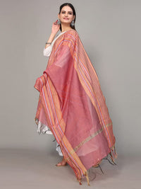 Satrani Women's  Woven Design Chanderi Dupatta