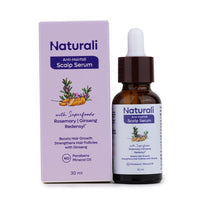 Naturali Anti-Hairfall Scalp Serum With Rosemary, Ginseng & Redensyl | Boosts Hair Growth | Strengthen Hair Follicles | Paraben-free | Best Anti-Hairfall Serum | 30ml