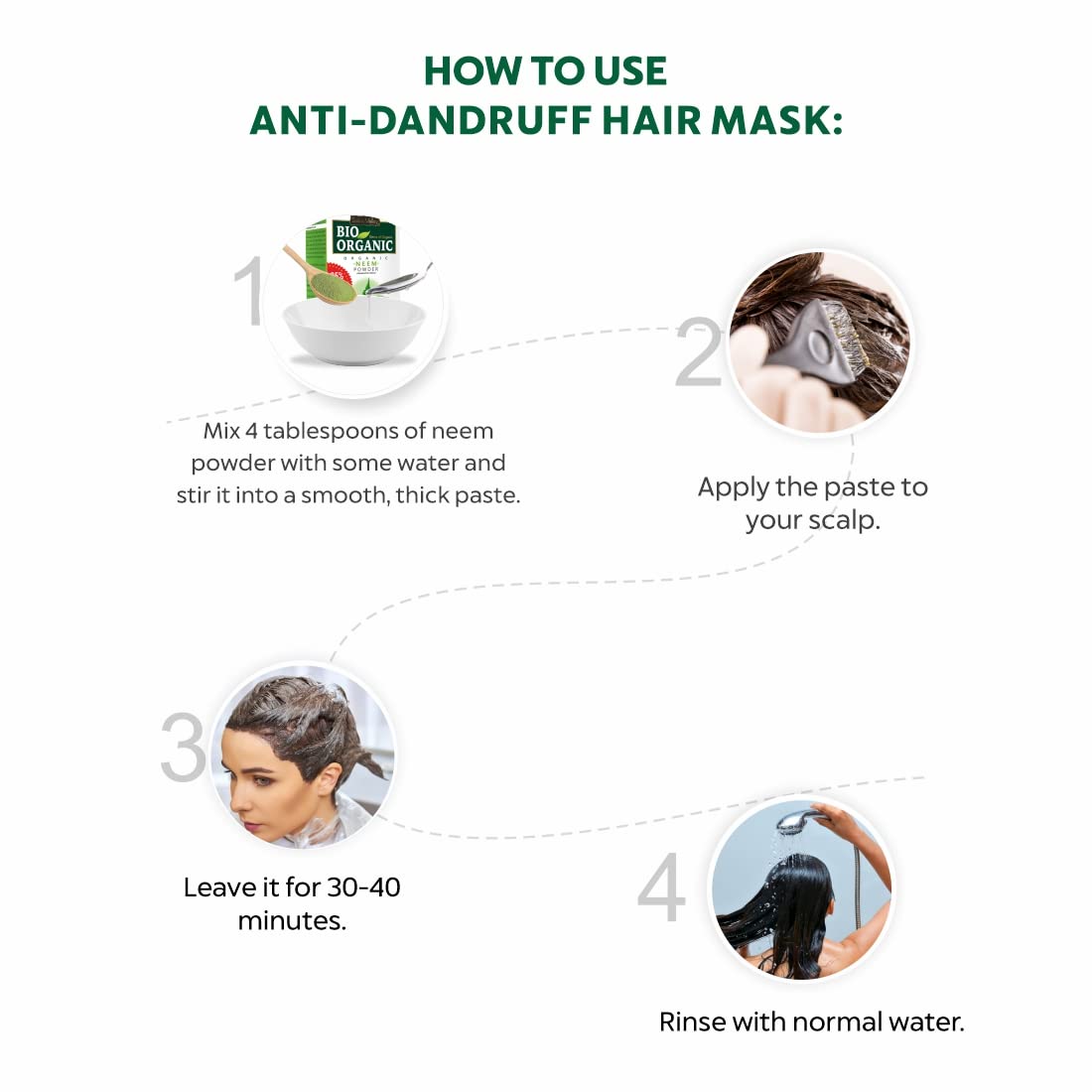 INDUS VALLEY Neem Powder | Organic Azadirachta indica, 100% Organic & Chemical Free Hair Cleanser For Healthy Hair - (100g)