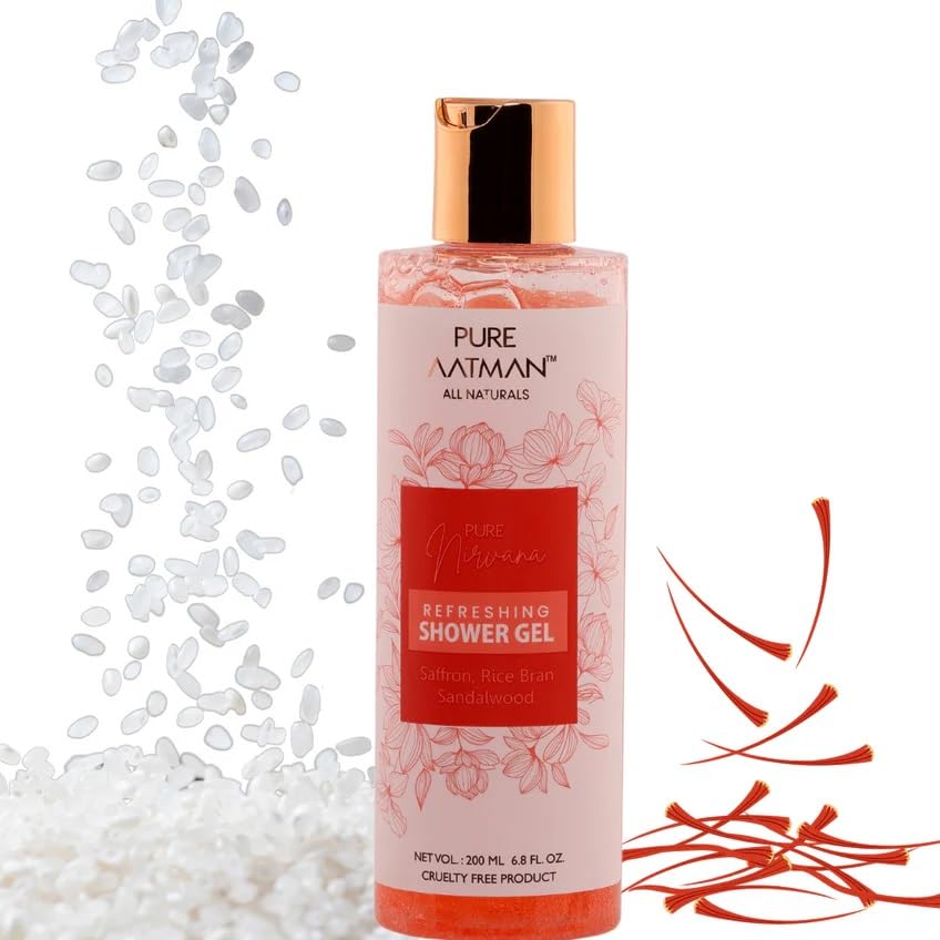 Pure Aatman Refreshing, soft & gentle shower gel for nourishment Deep Cleansing Body Wash for Daily Bathing Use (200ml)
