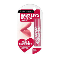 Maybelline New York Baby Lips Lip Balm, Pink Lolita, 4g and Maybelline New York Baby Lips Lip Balm, Berry Crush, 4g