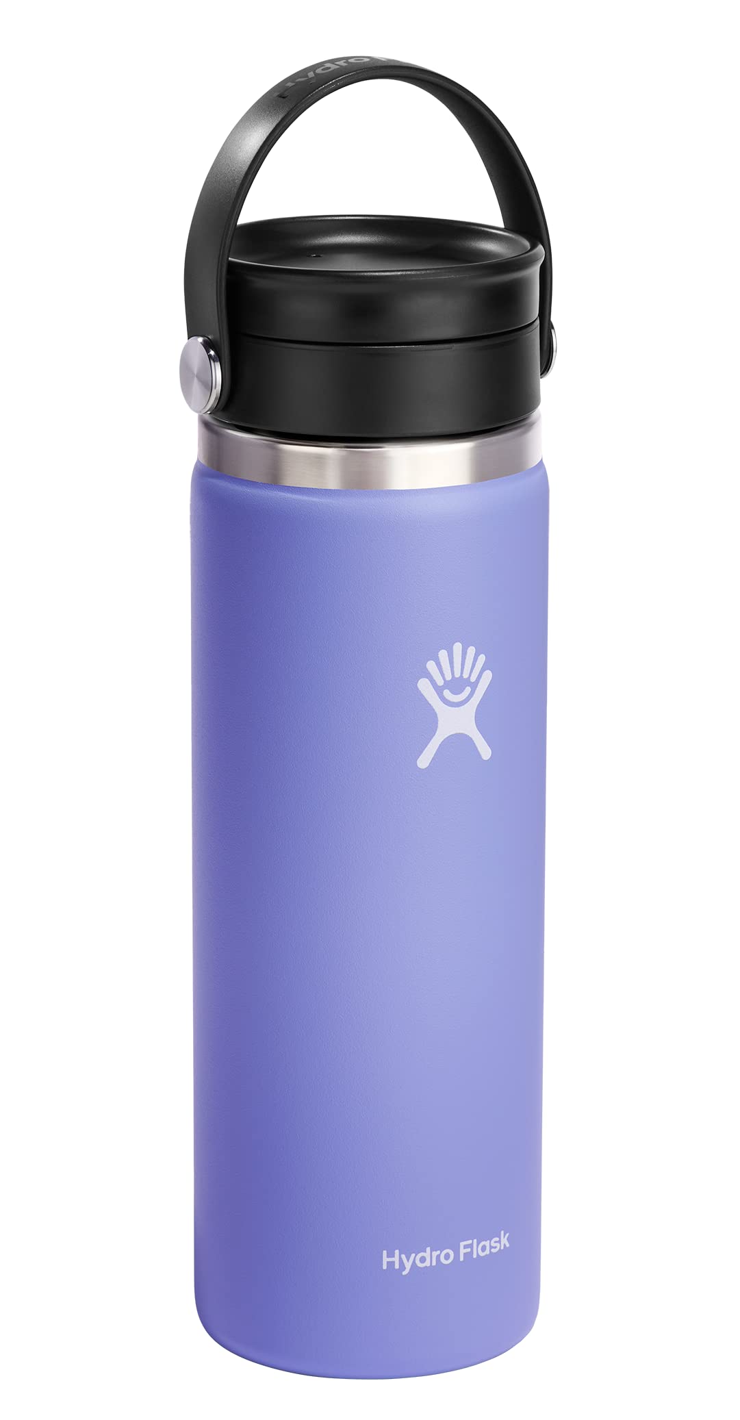 Hydro Flask Stainless Steel Wide Mouth Bottle with Flex Sip Lid and Double-Wall Vacuum Insulation for Coffee, Tea and Drinks 20 Oz Lupine