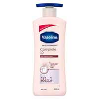 Vaseline Healthy Bright Complete 10 Body Lotion, Anti- Ageing Lotion With Vitamin B3, Aha, Pro-Retinol, 400 ml & Vaseline Intensive Care Deep Moisture Nourishing Body Lotion 400 ml