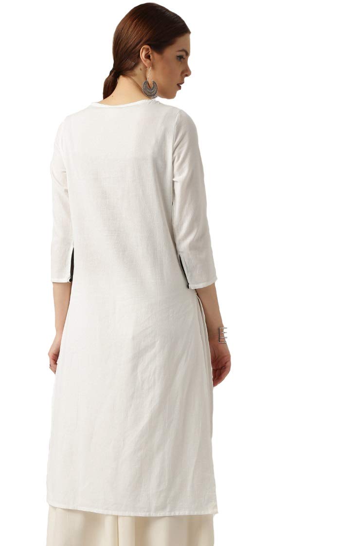 Amayra Women's  Cotton Straight Embroidery Kurti