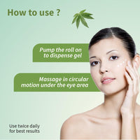 Ayouthveda Hemp Seed Under Eye Gel with Cooling Massage Roller|For Puffy Eyes, Dark Circles, Wrinkles & Fine Lines|With Hemp Seed Oil, Almond oil & Coffee| (Pack of 1;15ml)