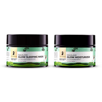 Pilgrim Squalane Overnight regeneration Combo Squalane Glow Moisturizer 50gm | Squalane Glow Sleeping Mask 50gm | Facial Kit for Women and Men | Squalane Glow Combo Kit