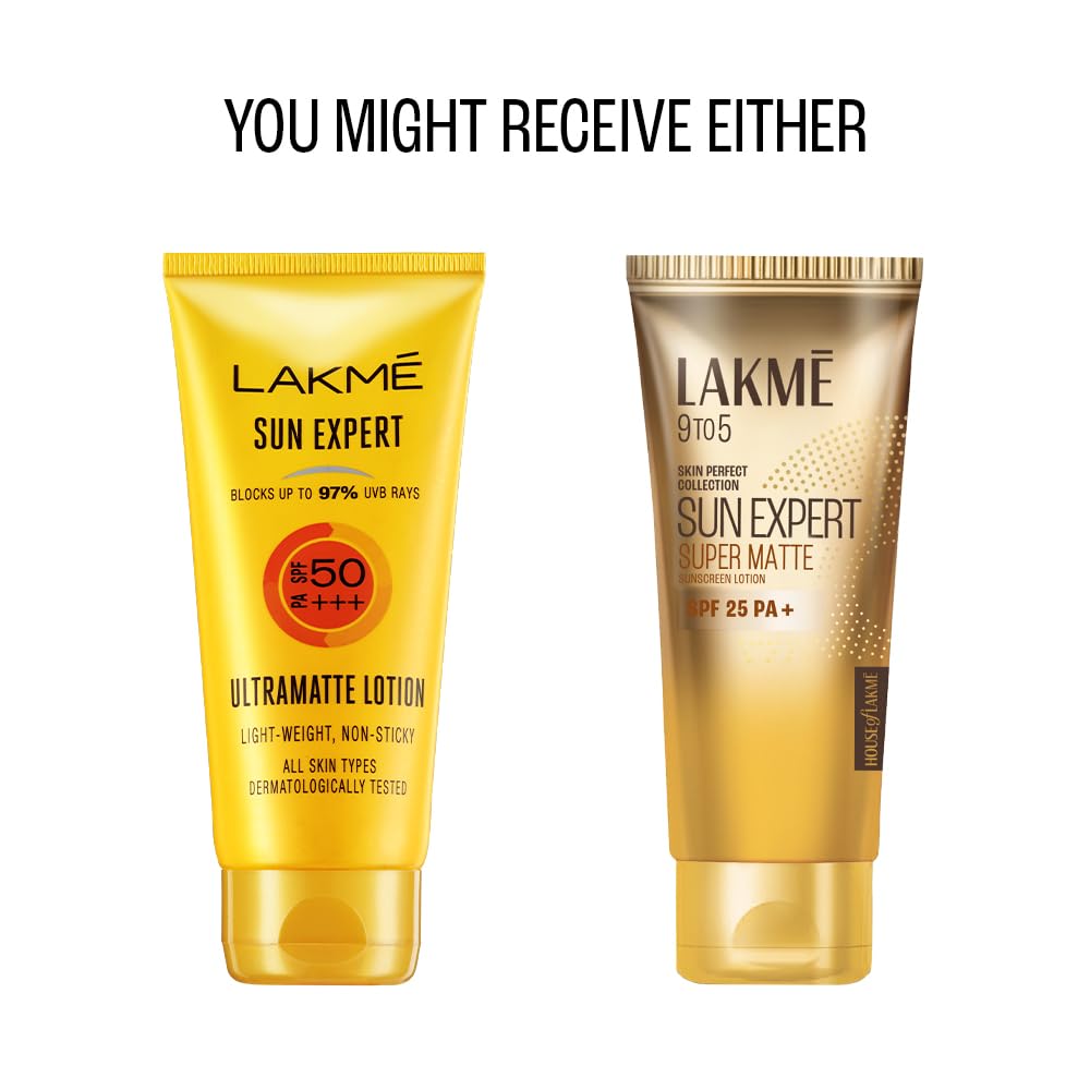 Lakmé Sun Expert Spf 25 Pa++ Super Matte Lotion Sunscreen For All Skin Types, Lightweight, Non Sticky,50Ml (Pack Of 3)