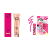 LAKMÉ 9 to 5 Complexion Care CC Cream, Honey, 30g & LAKMÉ Lip Love Chapstick, Strawberry, 4.5g