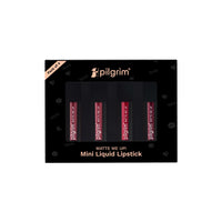 Pilgrim Matte Mini Liquid Lipstick 4 in 1 Pack Smudgeproof, Hydrating & Lightweight (The Pink Sin, 4 ml)