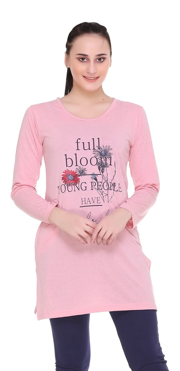 In Love Women's  Long Knee Length Night Wear Tshirts