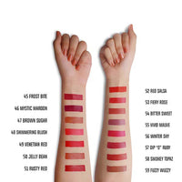 Charmacy Milano Soft Satin Matte Lipstick (Shimmering Blush) - 3.8g, High Coverage, Single Stoke, Hydrating on Lips, Matte In Texture, Glides Smoothly, Vibrant Colors, Non Toxic, Vegan, Cruelty Free