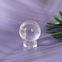 LONGWIN 40mm(1.6 inch) Solid Mini Fengshui Crystal Ball Healing Crystals(Clear) Clear