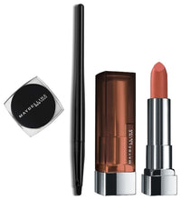 Maybelline New York Color Sensational Creamy Matte Lipstick, 657 Nude Nuance, 3.9g & Maybelline New York Lasting Drama Gel Eyeliner,Blackest Black, 2.5g