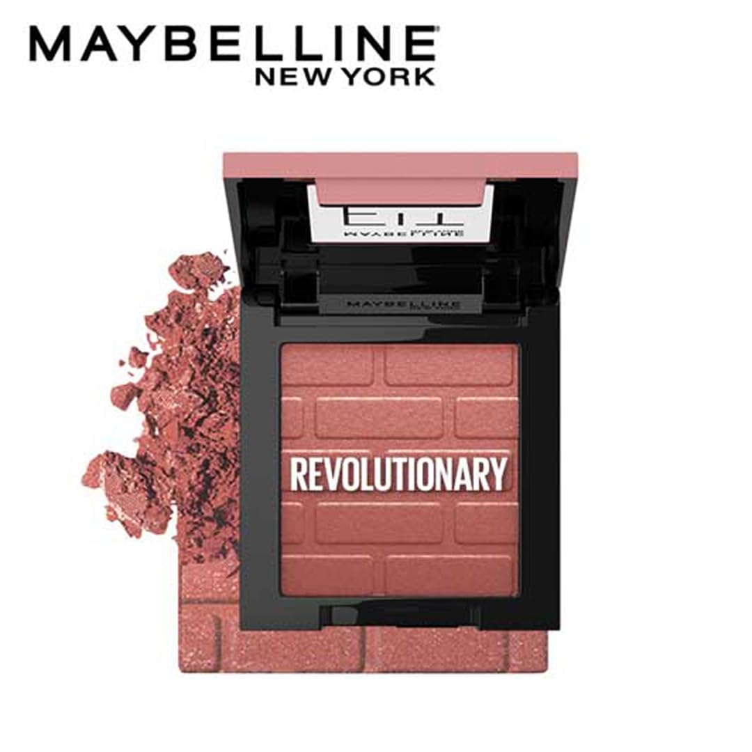 Maybelline New York New Fit Me Mono Blush, 16 hours Easy to Use Long-lasting Cheek Blush. Maybelline Pigmented Creamy Powder Blush Formula, Natural and True to Tone Blush - 50 Revolutionary | 4.5 grams