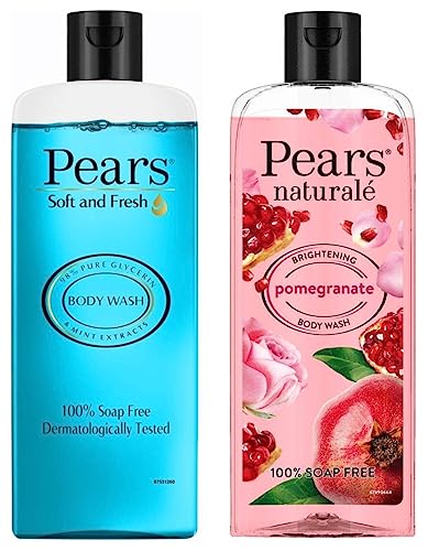 Pears Soft And Fresh Shower Gel, 250Ml & Naturale Brightening Pomegranate Bodywash, 250 Ml