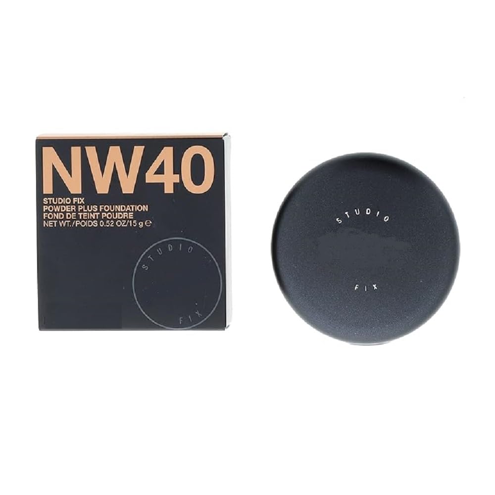 NEW MACC Studio Fix Professional Waterproof oil-free Longlasting Liquid 24-hour colour-true foundation Matte Finish For Women, Girls 15g - Shine-Free Compact Powder (All NC) (NC-40)