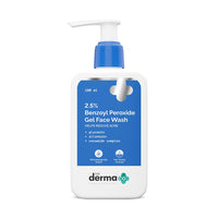 The Derma Co. 2.5% Benzoyl Peroxide Gel Face Wash | With Ceramide Complex & Glycerin | Treats Active Acne | Kills 99.9% of Acne Bacteria | Non-Drying Formula | For Oily & Acne Prone Skin | For Men & Women | 100 ml