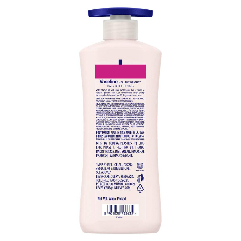 Vaseline Body Lotion, 600ml (Daily Brightening)