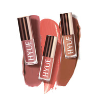 HYUE HydraMatte™ Liquid Lipstick | Nude Lovers Combo: Biscotti-Hottie, Parisian Pink, Corallina | 2.2 ml x 3 | Long-Wear Soft-Matte Finish | With Jojoba Oil, Almond Oil & Indian Gooseberry Extract