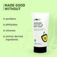 Plum Avocado Fresh Hair Mask For Dry And Frizzy Hair I With Argan Oil & Shea Butter | Hair Mask For Frizzy, Curly Hair I 80 Gm, 1 Count