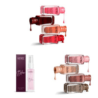 Renee Gloss Touch Nail Paint Set of 4, Quick Drying Nail Polish, Glossy Gel Finish Nail Kit | Highly Pigmented & Long Lasting Nail Enamel, Chip Resistance 5ml Each, Gift Set for Women N03 Red Parade