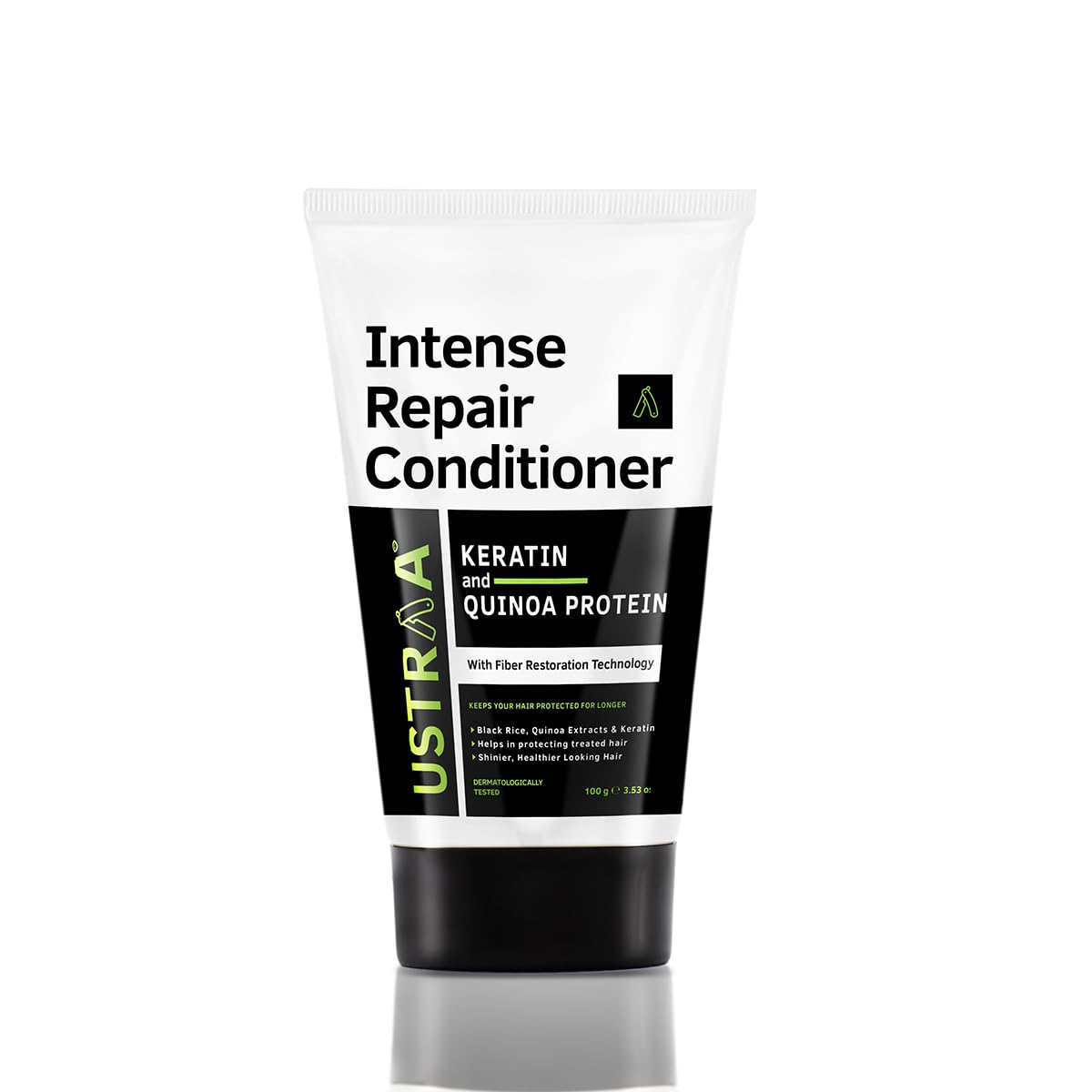 Ustraa Intense Repair Conditioner - 100g - with Fiber Restoration Technology | with Quinoa Extracts & Keratin | Helps Protect Treated Hair | for Shinier & Healthier Hair | NO SLS, NO PARABEN