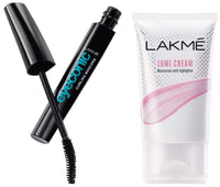 Lakme Eyeconic Curling Mascara, Black 9 ml & Lakme Lumi Cream,Moisturizer with highlighter,30 gm
