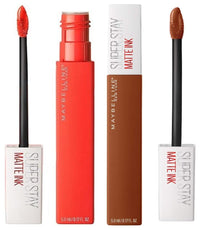 Maybelline New York Super Stay Matte Ink Liquid Lipstick, 25 Heroine, 5ml & Maybelline New York Super Stay Matte Ink Liquid Lipstick, 135 Globe Trotter, 5g