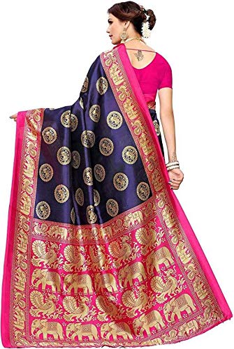 Amazon Brand - Anarva Soft Heavy & Cotton Silk Sarees for women, Beautiful saree free size with unstitched Blouse Piece